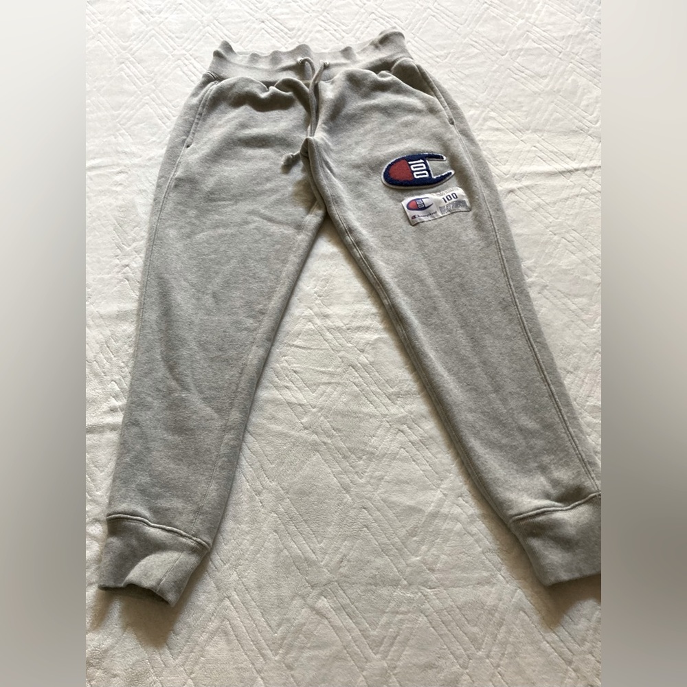 Champion Century Collection Logo Jogger Pants, Oxford Grey, Small
